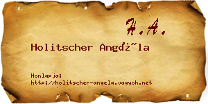Holitscher Angéla névjegykártya